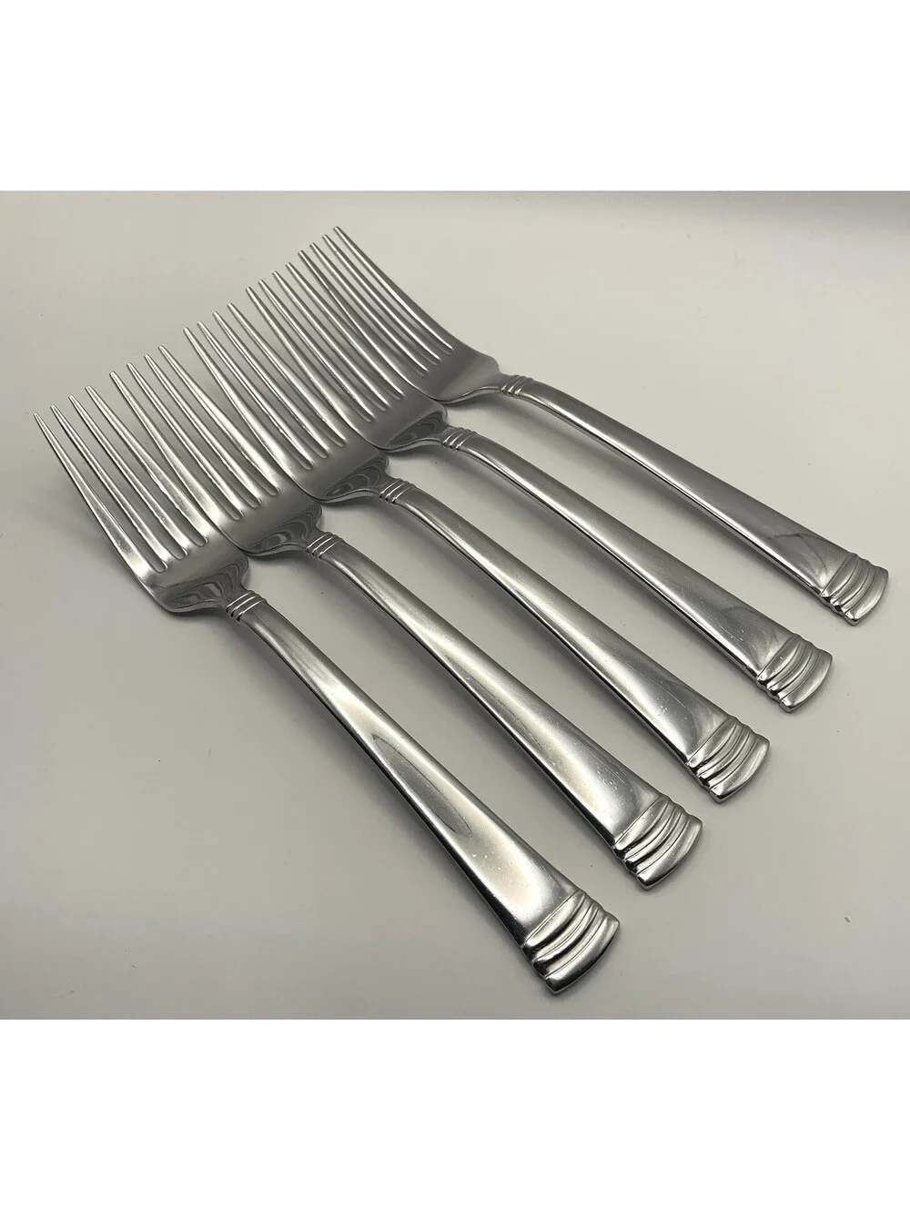(5) Reed And Barton HOLBROOK Stainless 18/10 Korea Dinner Fork Lot ~ 8”